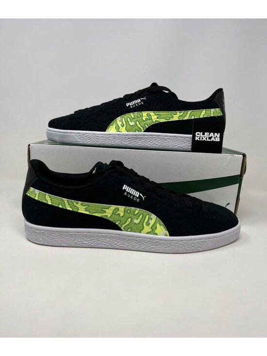 Puma Other - PUMA X RICK & MORTY Suede 386780-01 Black/Green Mens sz 10